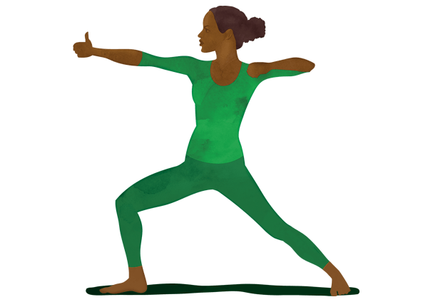 Yogaübung Bogenschützen-Position