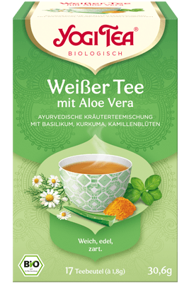 Weißer Tee mit Aloe Vera Verpackung