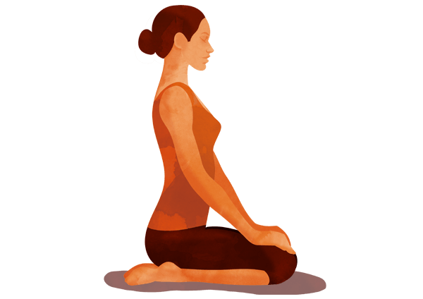 Yoga Übung Vajrasana