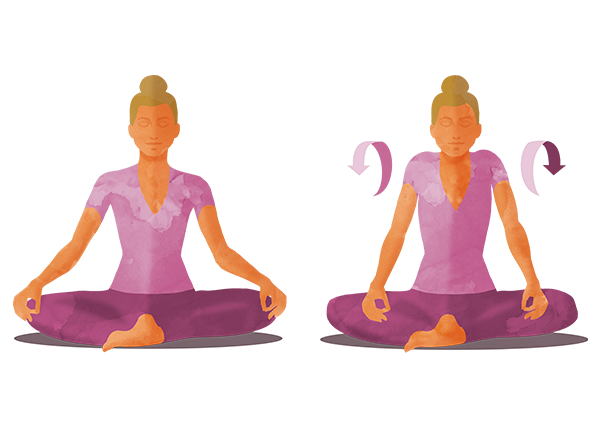 Yoga Übung Schulterrollen