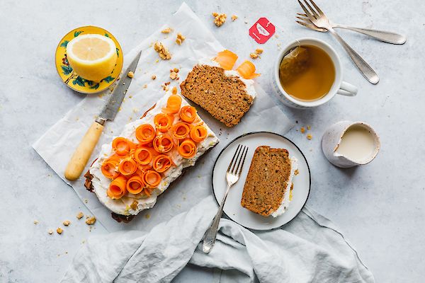 Saftig morotskaka med ingefära och citron