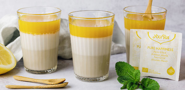 Coconut, orange and lemon panna cotta