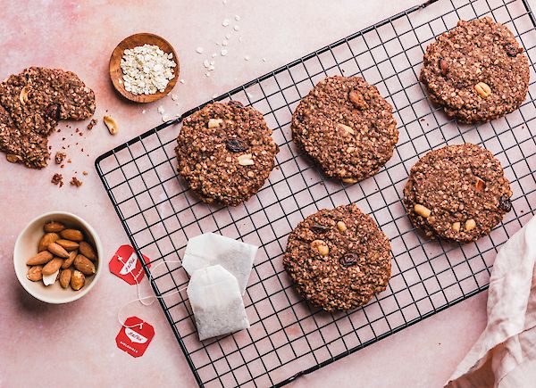 Galletas de avena, choco y cacahuete