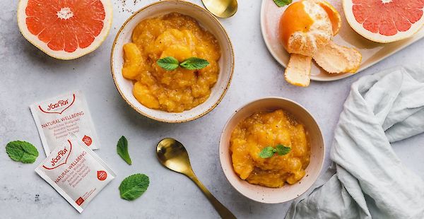 Mandarinen-Grütze mit Chiasamen