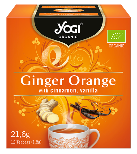 Yogi Tee Organic Ginger Orange Tea with Vanilla, 17 Bags