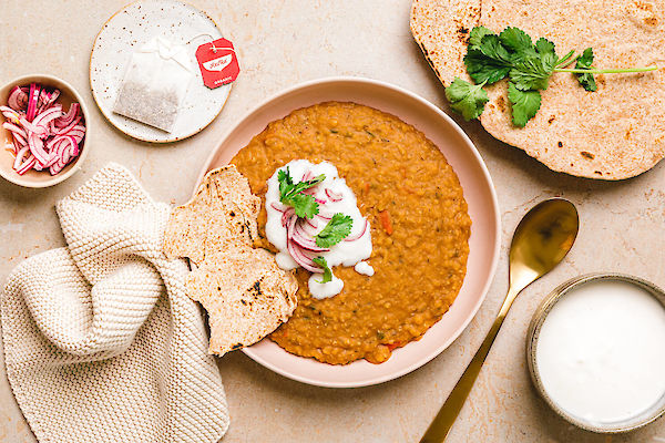 Easy red lentil dhal